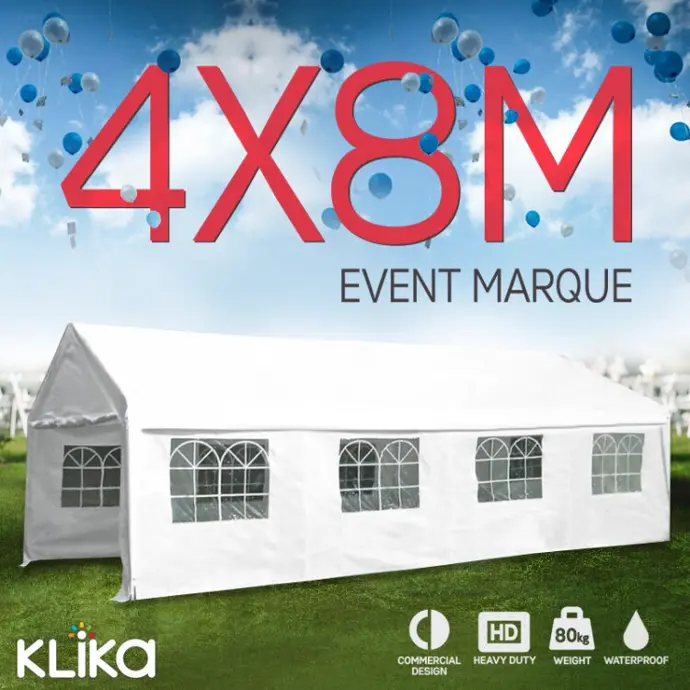 4X8 OUTDOOR EVENT MARQUEE - WHITE