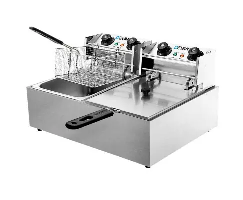 Devanti Electric Commercial Deep Fryer Twin Frying Basket Chip Cooker Kitchen