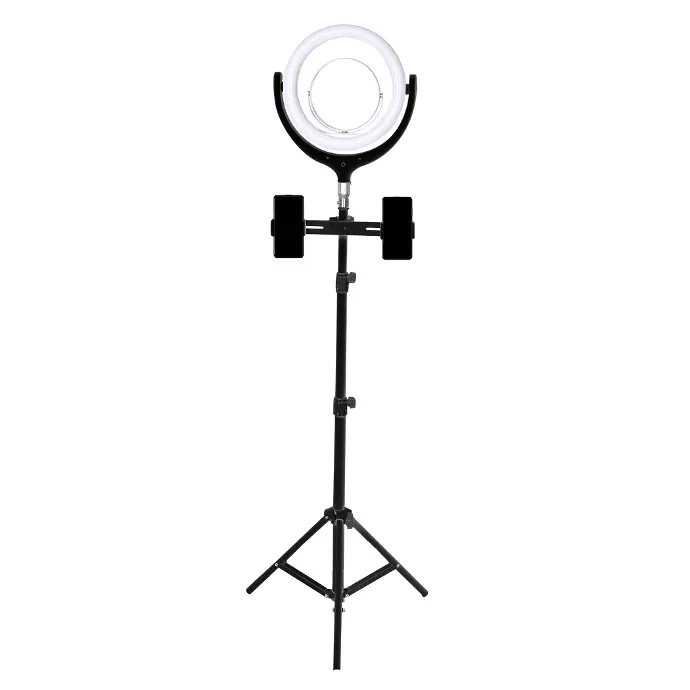 LED Ring Light with Tripod Stand Phone Black