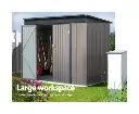 Giantz Garden Shed 2.31x1.31M Sheds Outdoor Storage Tool Metal Workshop Shelter Double Door
