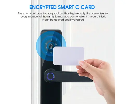 Digital Smart Door Lock Fingerprint APP Key Card Password Electronic Home Lock