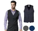 Mens Bamboo Blend Longline Vest Waistcoat w/ Stretch (Business Formal)