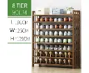 8 Tier Tower Bamboo Wooden Shoe Rack Corner Shelf Stand Storage Organizer