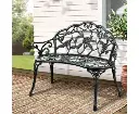 Gardeon Outdoor Garden Bench Seat 100cm Cast Aluminium Patio Chair Vintage Green