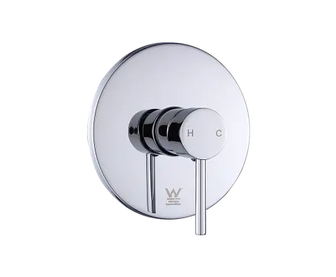 Shower Bath Mixer Tap Bathroom WATERMARK Approved - Chrome (Round)