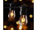 38m LED Festoon String Lights Outdoor Christmas Wedding Waterproof Garden Decor