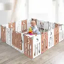 BoPeep Kids Baby Playpen Foldable Child Safety Gate Toddler Fence 18 Panels