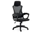 FORTIA Ergonomic Office Desk Chair, Height Adjustable Lumbar Support, Mesh Fabric, Headrest, Black