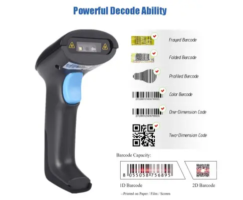 Wired Barcode QR Bar Code Screen Scanner Data 1D 2D Reader USB Cable Mobile Payment Store