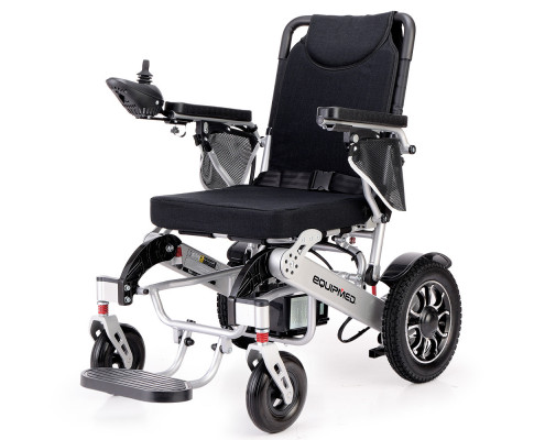 EQUIPMED Electric Folding Wheelchair, Folding, Motorised, 2x250W, Long Range, Power Mobility Scooter Lightweight