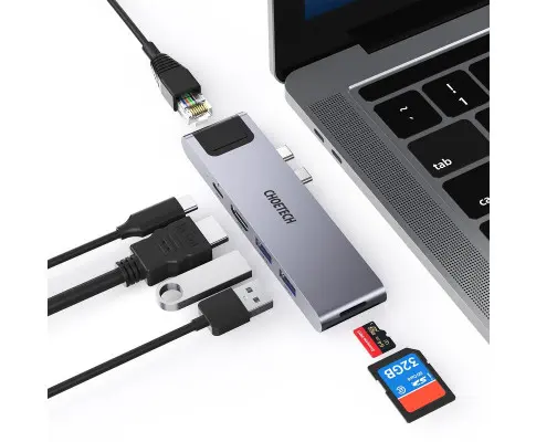 CHOETECH HUB-M24 7-in-2 MacBook Pro/Air USB Adapter USB-C Hub