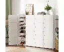 Artiss DIY Shoe Cabinet 16 Shoe Box White Storage Cube Portable Organiser Stand