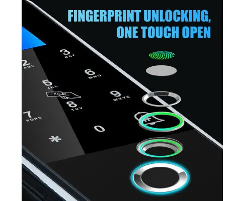 Smart Door Lock For Glass Door Fingerprint Lock Password APP Card for Frameless