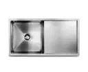 Cefito 87cm x 45cm Stainless Steel Kitchen Sink Under/Top/Flush Mount Silver