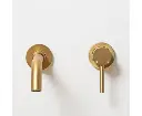 Deep Burnished Gold Brushed mixer WELS WaterMark round taps wall faucet basin