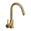 Kitchen Faucet Tap Mixer Sink Brushed Gold Brass Swivel Spout Single Lever WELS