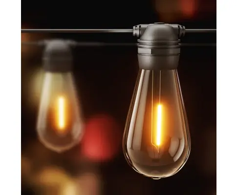 17m Solar Festoon Lights Outdoor LED String Light Christmas Party Decor