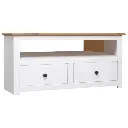 CORNER TV CABINET WHITE 93X49X49 CM SOLID PINE PANAMA RANGE