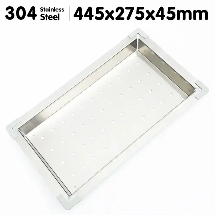 STAINLESS STEEL SINK COLANDER 445 X 275MM