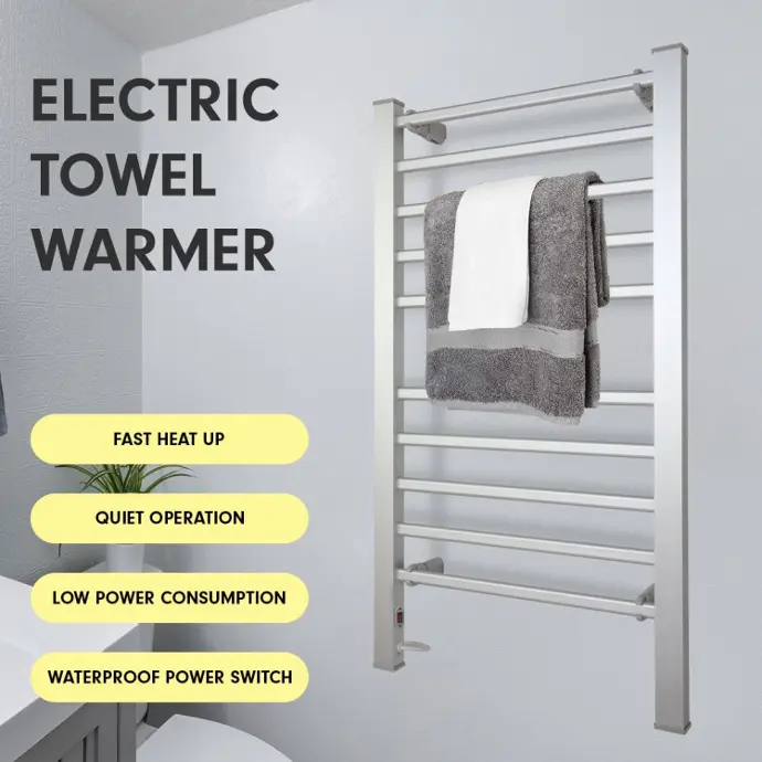 PRONTI HEATED TOWEL RACK ELECTRIC TOWEL RAILS 160WATT WITH TIMER