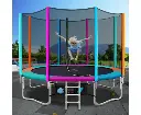 Everfit 12FT Trampoline for Kids w/ Ladder Enclosure Safety Net Pad Gift Round