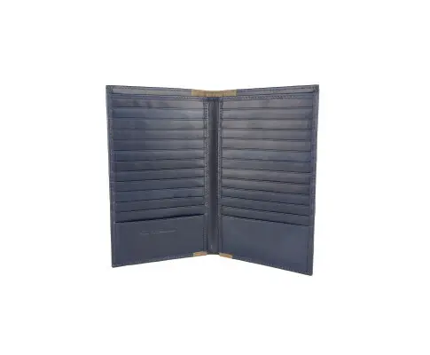 Cavalli Class Blue Leather Wallet with Card Holder Inserts One Size