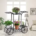 Levede Plant Stand Outdoor Indoor Metal Flower Pots Rack Corner Planter Shelf