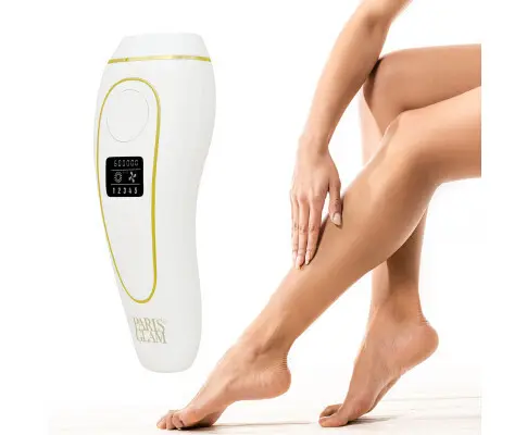Paris Glam IPL Cordless Hair Remover LCD Display Convenient Lightweight White