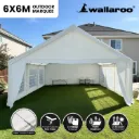 WALLAROO 6X6M OUTDOOR EVENT MARQUEE GAZEBO PARTY WEDDING TENT - WHITE