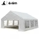 WALLAROO 6X6M OUTDOOR EVENT MARQUEE GAZEBO PARTY WEDDING TENT - WHITE