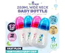 1st Steps 12PCE 280ml Baby Bottles Wide Neck Fast Flow Teat BPA Free