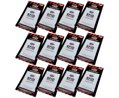 12x RFID Blocking Sleeve Secure Passport ID Protector Anti Thief Scan - White
