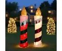 LED Tinsel Candle 77cm Twinkle, available in 2 Colors - Red & White