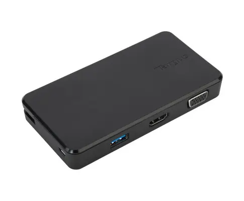 Targus USB 3.0 & USB-C Dual Travel Dock Connects 2 monitors, 1x HDMI 1x VGA, Supports Projectors and HDTVs, PCs, Macs, and Android Devices