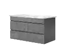 Cefito Vanity Unit 915mm with Basin Grey