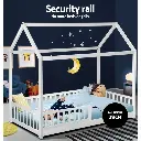 Artiss Bed Frame Wooden Kids House Frame White ROCK
