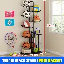 Basketball Soccer Storage Rack Sport Ball Organizer Ball Holder Display Stand With Basket