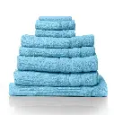 Royal Comfort Eden Egyptian Cotton 600 GSM 8 Piece Towel Pack Aqua