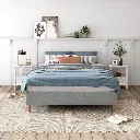Metal Bedframe Mattress Foundation (Light Grey) – Single