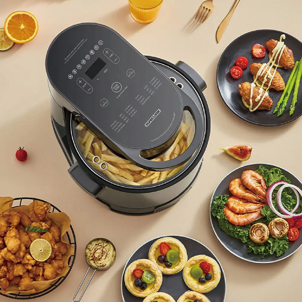 Hoper Layer Multi-functional 2 in 1 air fryer & smokeless BBQ grill KZ-50