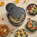 Hoper Layer Multi-functional 2 in 1 air fryer & smokeless BBQ grill KZ-50
