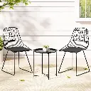 Gardeon 3PC Outdoor Bistro Set Patio Furniture Lounge Chairs Table Garden