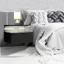 Levede 2x Bedside Tables Side Table Black