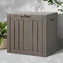 Gardeon Outdoor Storage Box 118L Container Lockable Indoor Garden Toy Tool Shed Grey