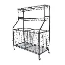 Social Hike Storage Organiser Trolley on Wheels - Garage Sports Equipment Basket