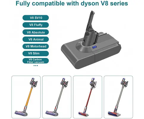 Battery for all Dyson V8 SV10 vacuum cleaners