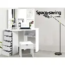 Artiss Dressing Table Stool Set Corner 5 Drawers White