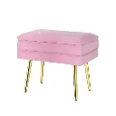 Artiss Ottoman Storage Foot Stool Velvet Pink