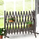 Garden Security Fence Gate Gate Metal Brown