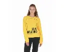 LOVE MOSCHINO - Cotton Sweatshirt with Inlay Detail - 38 EU